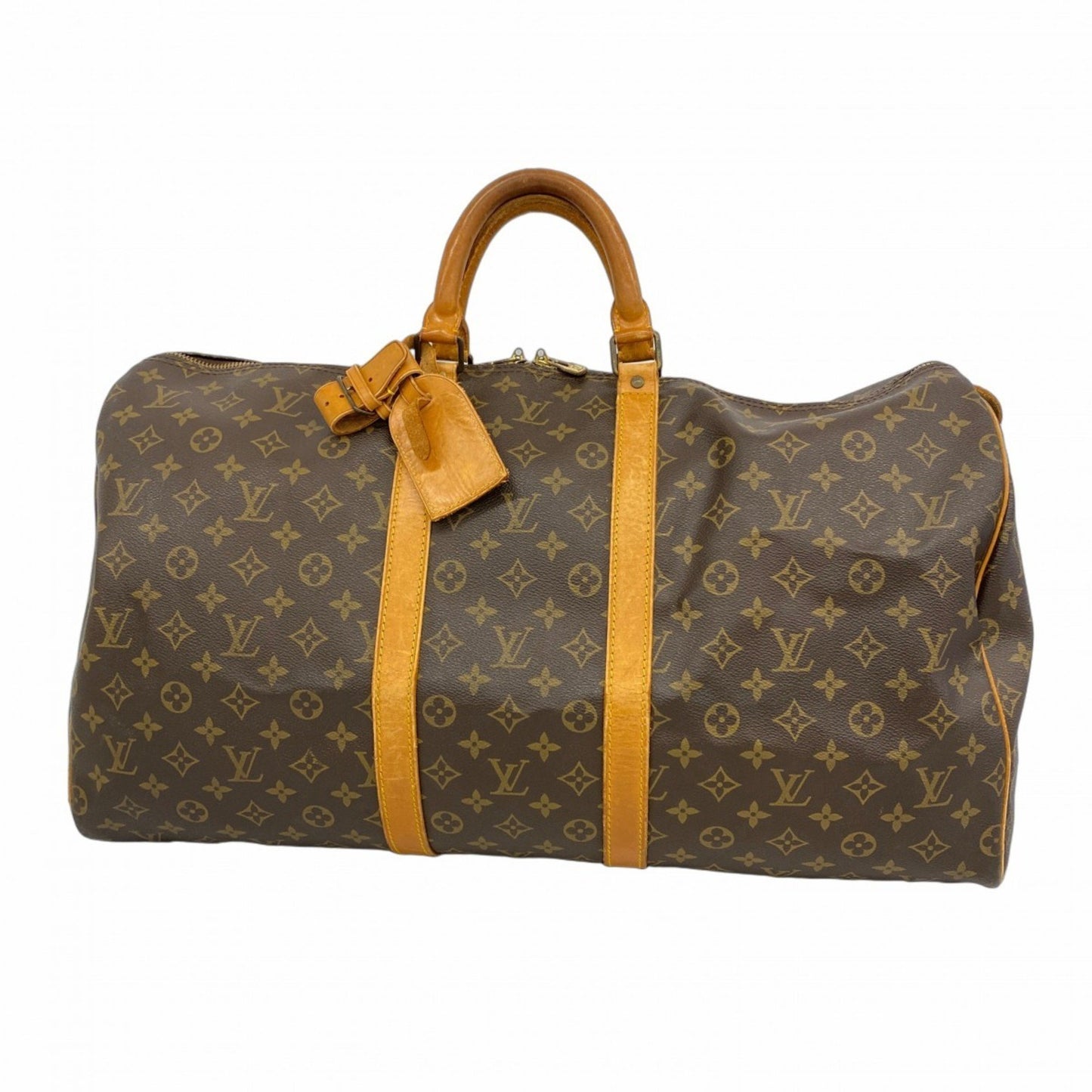 Louis Vuitton Monogram Keepall 55 Boston Bag M41424 Brown