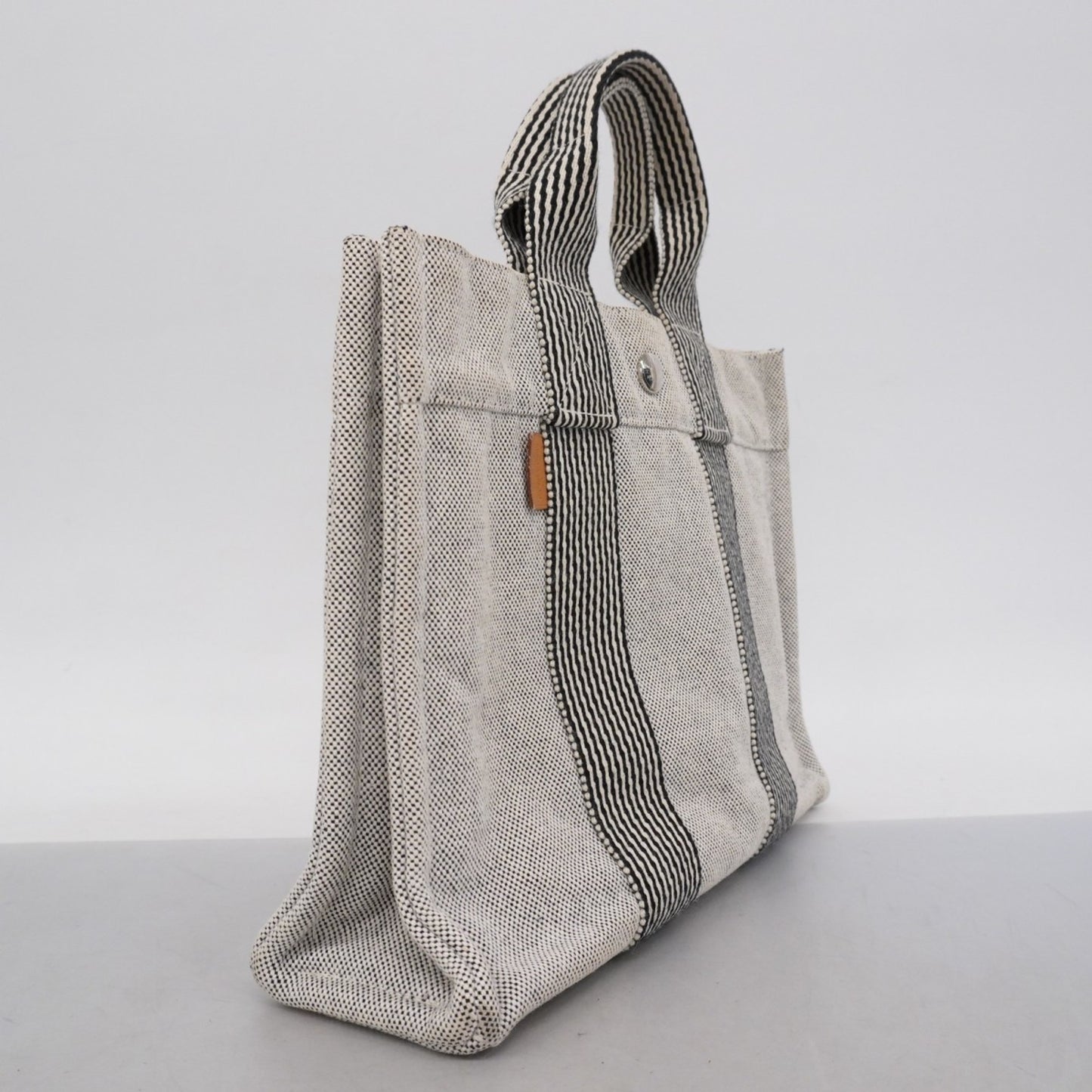 Hermes Herms New Foule Tote Pm Canvas Bag In Gray And Black For Women