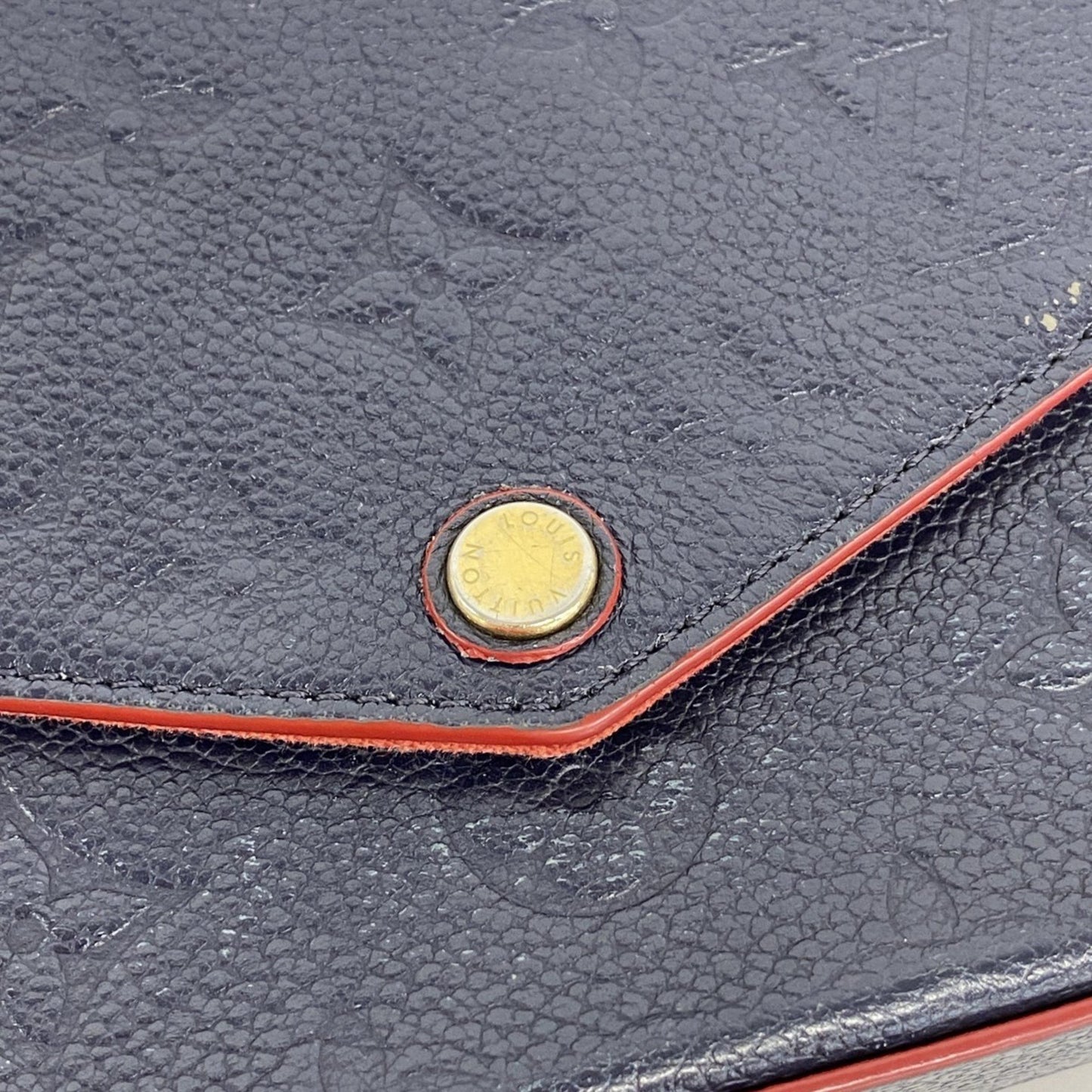 Louis Vuitton Monogram Empreinte Pochette Felicie Shoulder Wallet M64099 Marine Rouge