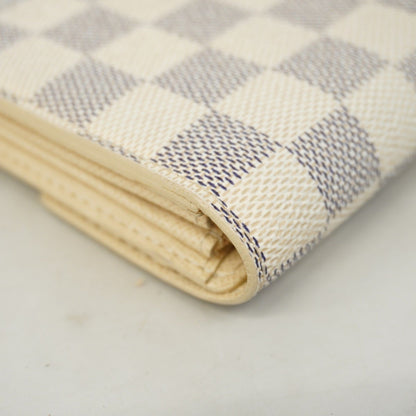Louis Vuitton Damier Azur Portefeuille Sarah Long Wallet N61735 White