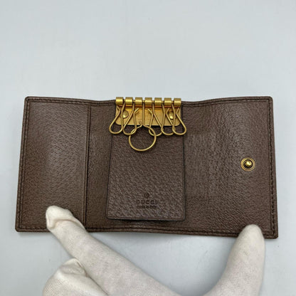 Gucci Gg Marmont 6-Ring Key Case In Supreme Canvas