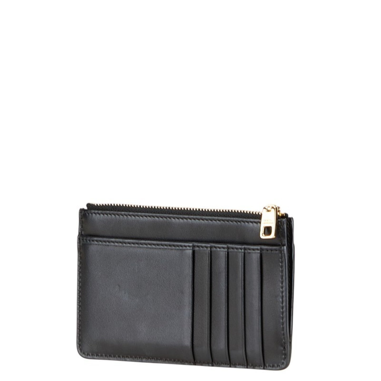 Dolce & Gabbana Dg Logo Business Card Case Fragment Black Calf Leather