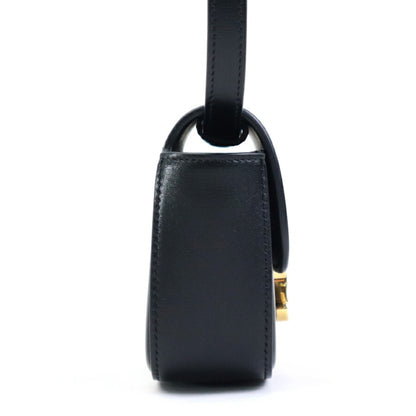 Celine Shoulder Bag Claude Calf Leather Black Gold