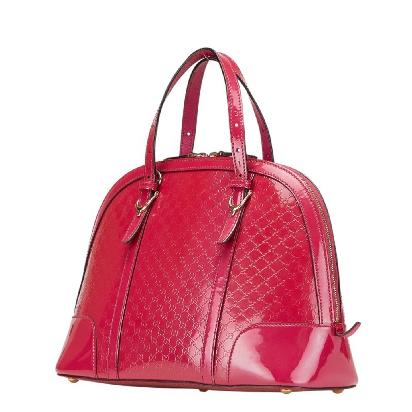 Gucci Micro Gg Handbag/Shoulder Bag 2Way 309617 Pink Patent Leather