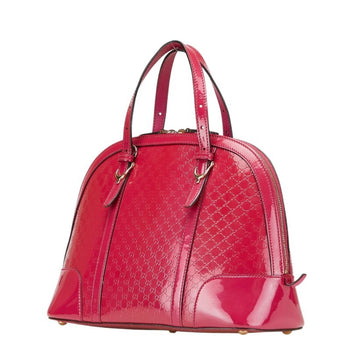 Gucci Micro Gg Handbag/Shoulder Bag 2Way 309617 Pink Patent Leather