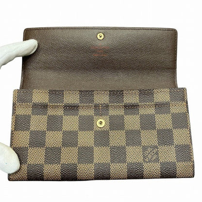 Louis Vuitton Damier Pochette Porto Monnaie Credit N61725 Long Wallet