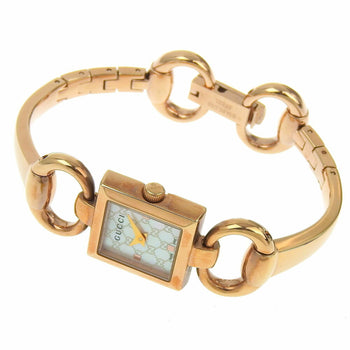 Gucci Interlocking G Tornavoni 120 Square Shell Dial Quartz Watch Battery Operated 18Mm