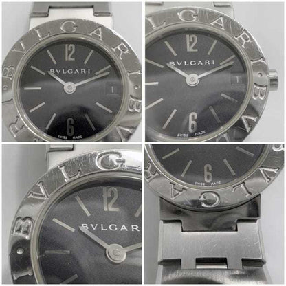 Bvlgari Watch F-21814 Black Silver Bb23Ss