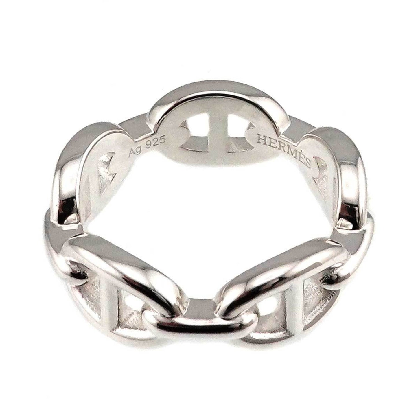 Hermes Herms Chaine D'Ancre Enchaine Pm #54 Ring