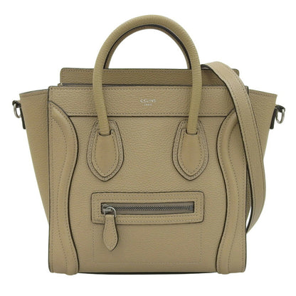 Celine Luggage Nano Shopper 189243Dru Leather Dune Bag