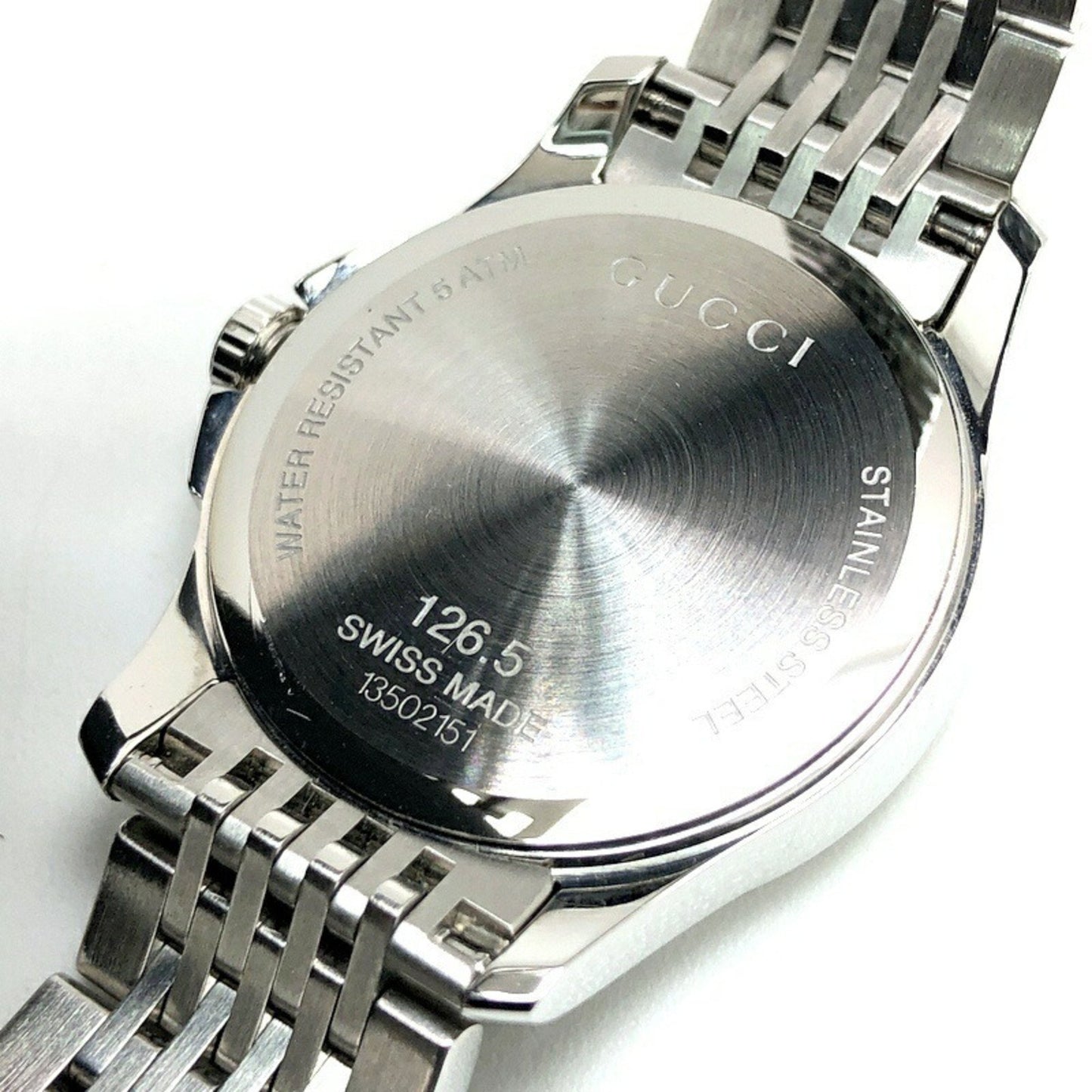 Gucci G Timeless Quartz 126.5 Stainless Steel Battery-Operated Women'S Watch With Date Display