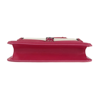 Bvlgari Bulgari Serpenti Diamond Blast Shoulder Bag Leather Fuchsia Ivory Black Quilted Chain