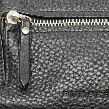 Burberry Nova Check Crossbody Shoulder Bag Pochette Black Leather