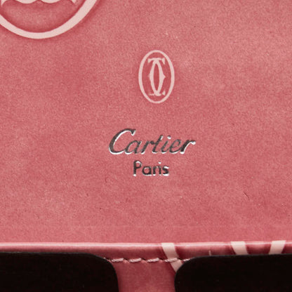 Cartier Happy Birthday Long Wallet Pink Enamel