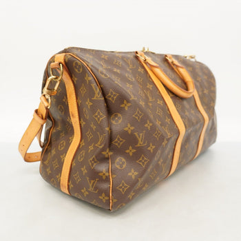 Louis Vuitton Monogram Keepall Bandouliere 50 Boston Bag M41416 Brown