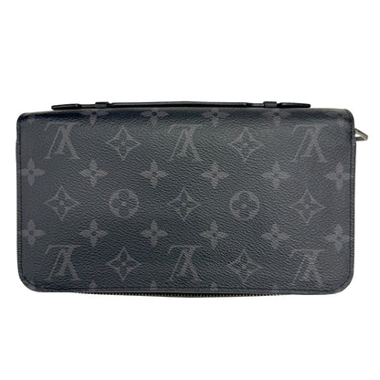 Louis Vuitton Zippy Xl M61698 Ca0270 Monogram Eclipse Round Long Wallet In Black