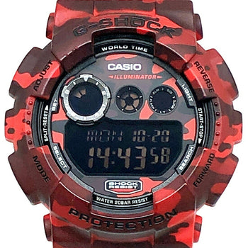 G-Shock Casio Gd-120Cm-4 Camouflage Series Big Case Digital Watch In Red