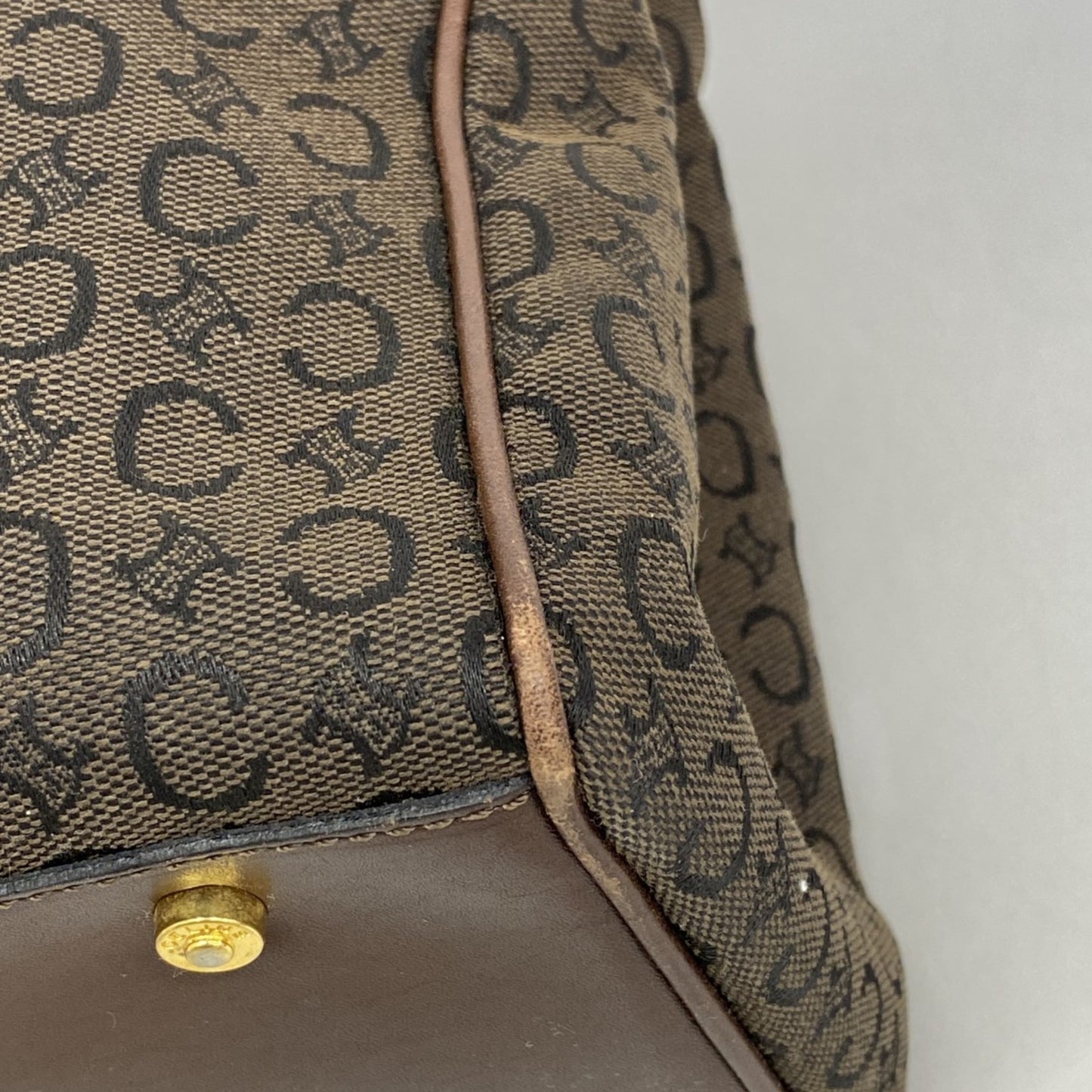 Celine Handbag C Macadam Canvas Brown