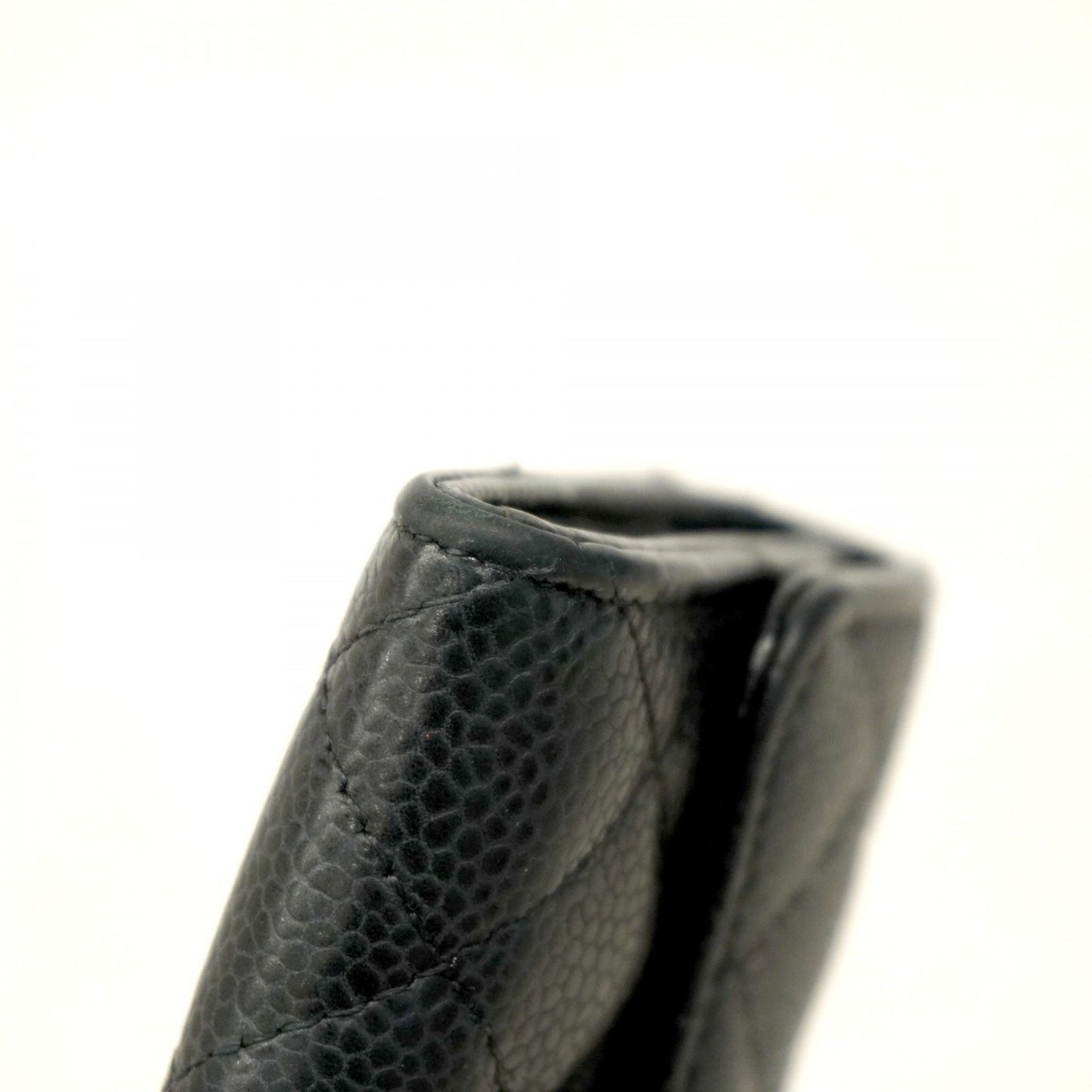 Chanel Matelasse Business Card Case In Caviar Leather