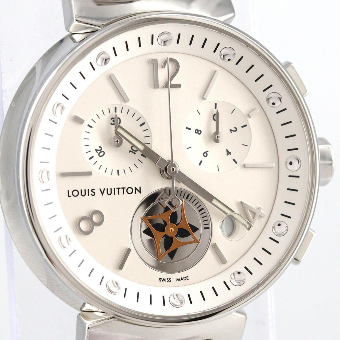 Louis Vuitton Tambour Moon Star Chronograph Q8G00 Stainless Steel Quartz Watch