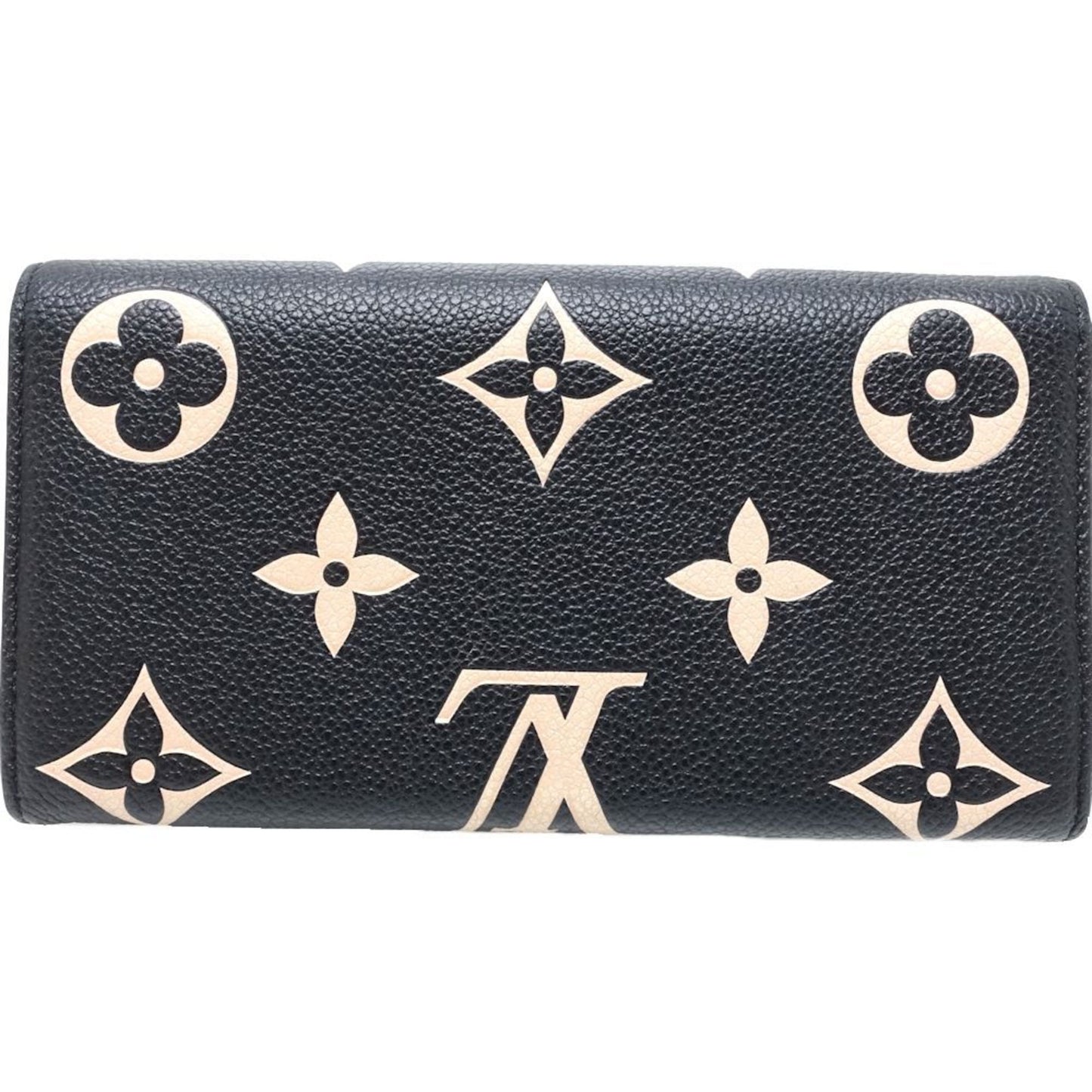 Louis Vuitton Louis Vuitton Long Wallet M80496 Portefeuille Sarah Monogram Bicolor Empreinte Black