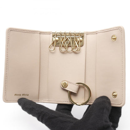 Miu Miu Miu Matelasse Key Case Leather
