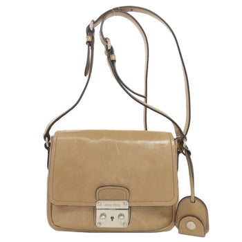 Miu Miu Miu Logo Shoulder Bag Leather