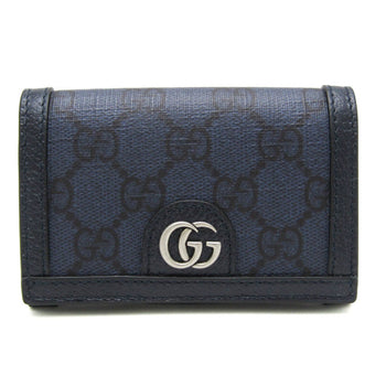 Gucci Ophidia 763286 Gg Supreme Card Case Navy