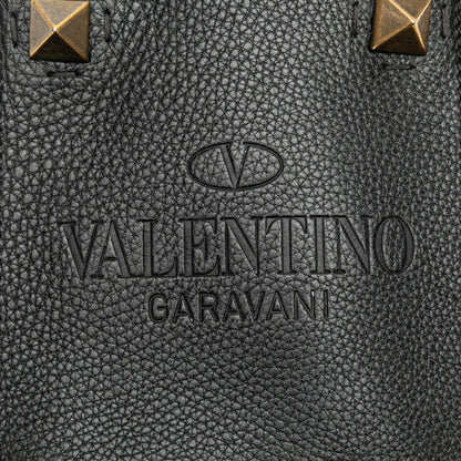 Studded Shoulder Bag In Black Leather