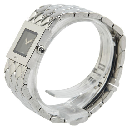 Chanel Matelasse Watch Quartz Black Dial Stainless Steel