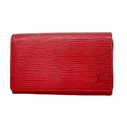 Louis Vuitton Epi Wallet Porte Monnaie-Vieux Tresor M63507 Castilian Red