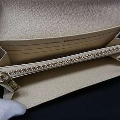 Louis Vuitton Damier Azur Portefeuille Sarah Wallet N61735 Leather Bifold Long