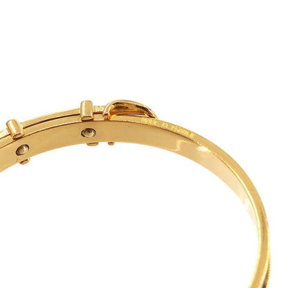 Hermes Herms Belt Motif Bangle Bracelet In Dark Brown Leather