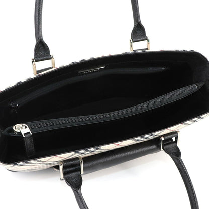 Burberry Nova Check Handbag In Canvas And Leather