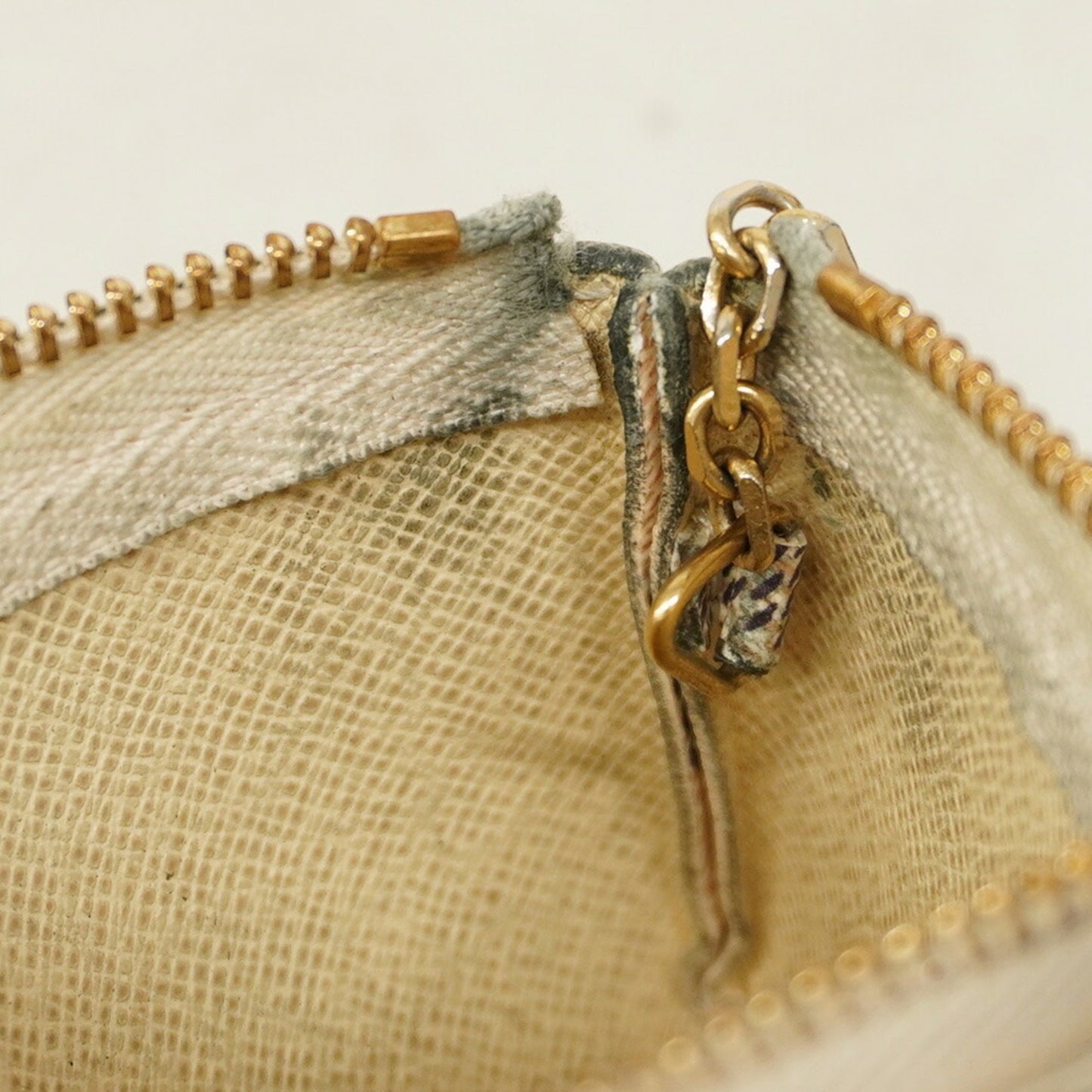 Louis Vuitton Damier Azur Pochette Cle Wallet/Coin Case N62659 White