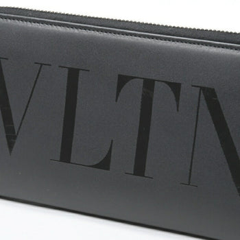 Valentino Vltn Calf Leather Wallet Round Zip 1Y2P0570Vna_0No Black S-155893