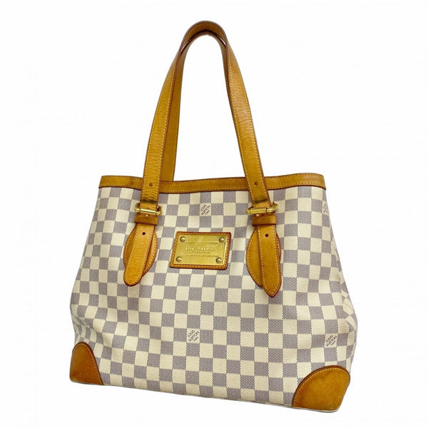 Louis Vuitton Damier Azur Hampstead Mm Tote Bag N51206 White