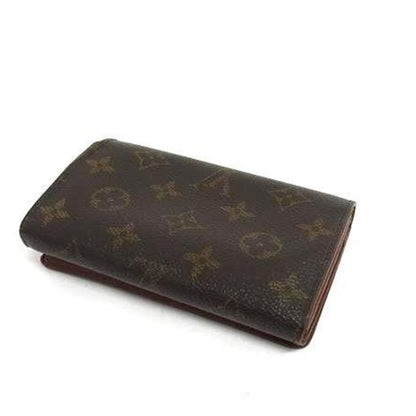 Louis Vuitton Monogram Porte Monnaie Bi-Tresor Wallet M61730 Brown Leather