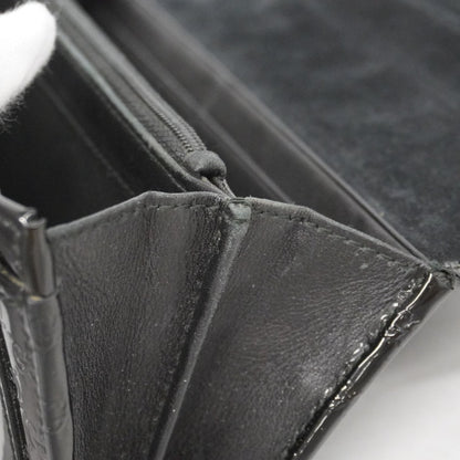 Gucci Micro Guccissima Long Wallet 309760 Enamel Black