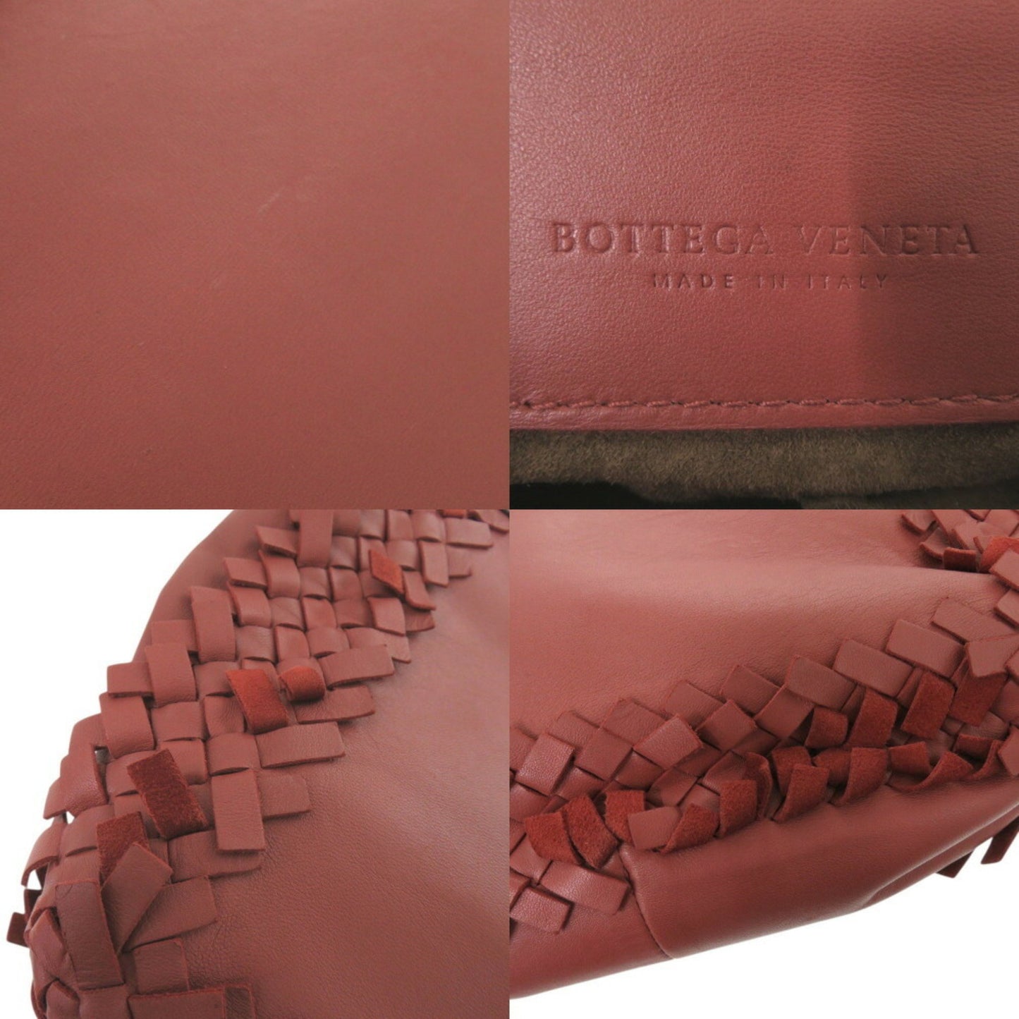Bottega Veneta Intrecciato Leather Handbag In Bordeaux