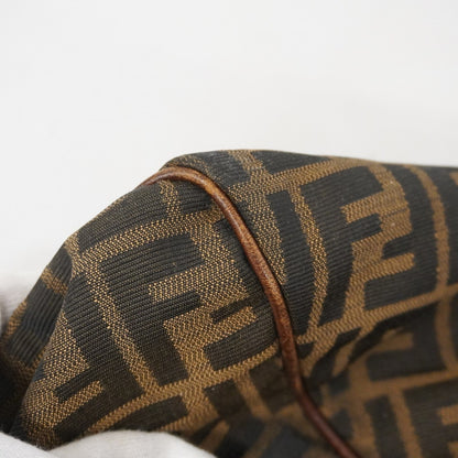 Fendi Zucca Nylon Canvas Handbag In Brown