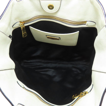 Miu Miu Miu Logo Tote Bag Leather