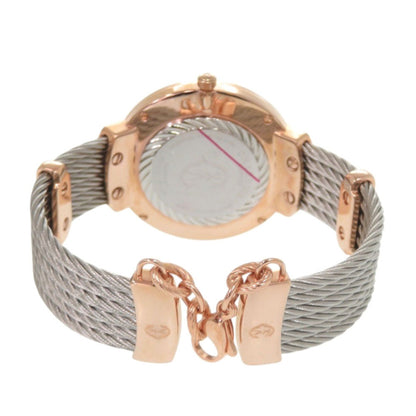 Unused Charriol Saint-Tropez Stainless Steel White Shell