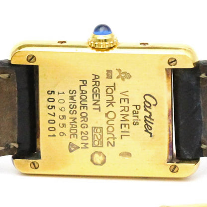 Cartier Must Tank Vermeil Gold Plated Quartz