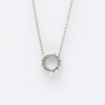 Tiffany Open Circle Mini Necklace Platinum Diamond Men