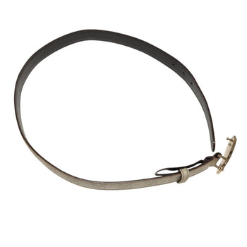 Gucci Gucci Shima Gg Pattern Top Leather Belt 146439 White