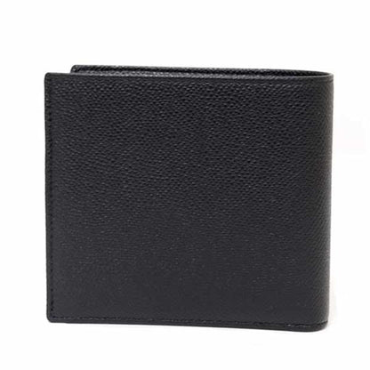 Bvlgari Man Bifold Wallet Grained Leather 30396 Black Blue