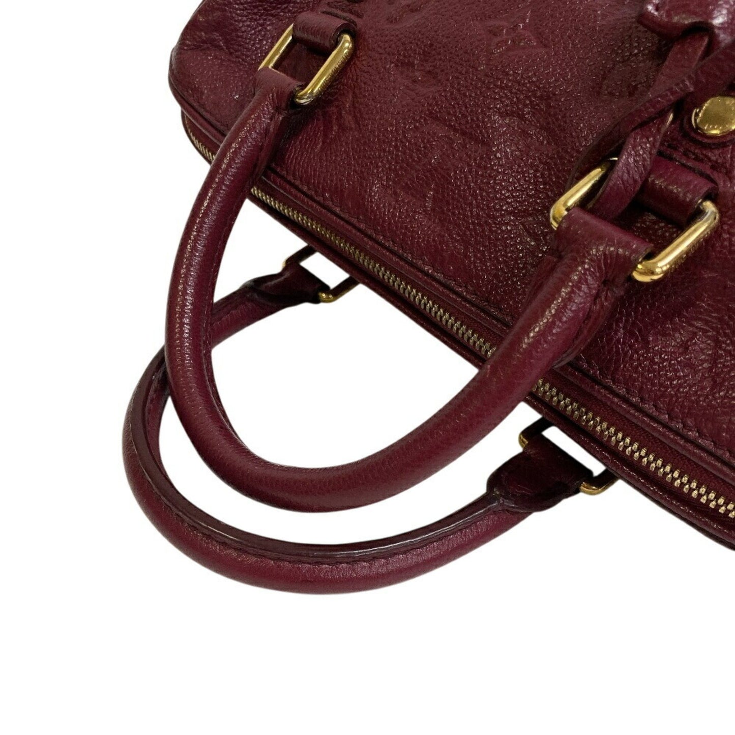 Louis Vuitton M40827 Speedy Bandouliere 25 2-Way Shoulder Bag Monogram Empreinte Handbag Wine Red