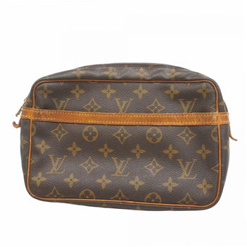 Louis Vuitton Monogram Compigne 23 Clutch Bag M51847 Brown