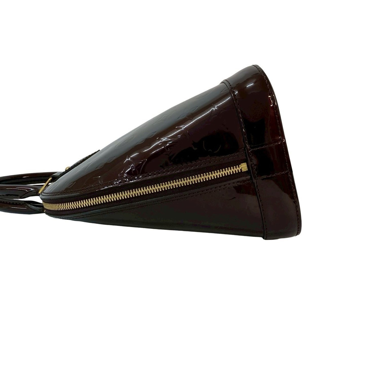 Louis Vuitton Alma Pm Monogram Vernis Patent Leather Enamel Handbag In Amaranth 33771